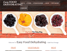 Tablet Screenshot of easy-food-dehydrating.com